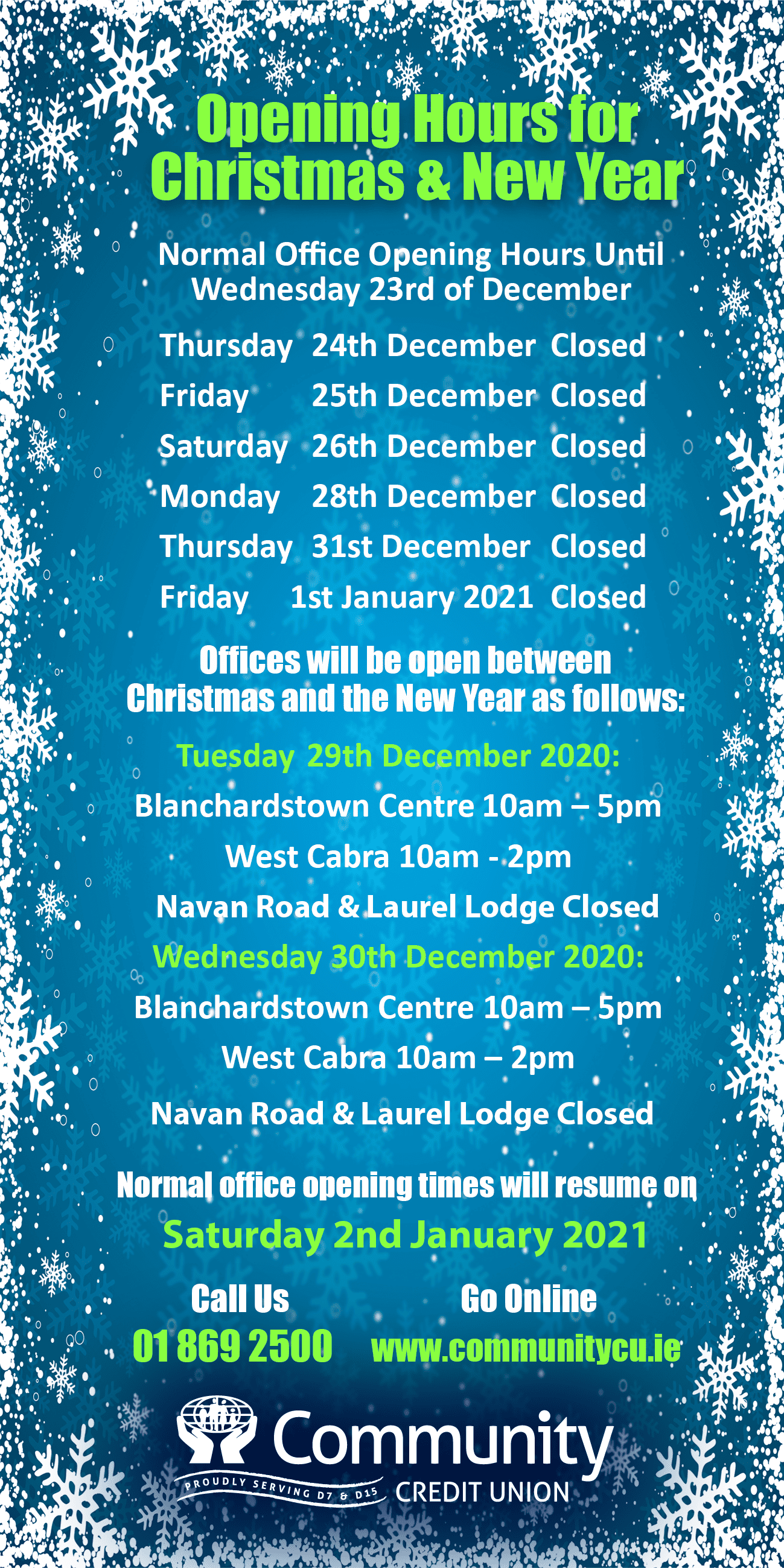 opening hours