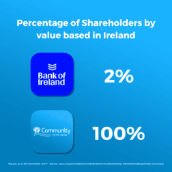 Percentage of Shareholders based in Ireland